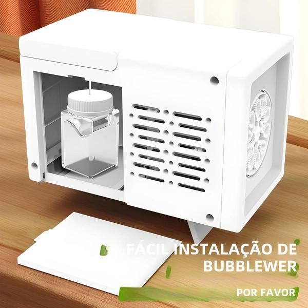 Imagem de Brinquedo Portátil com Soprador de Bolhas Elétrico - 10 Buracos - Ideal para Aniversários