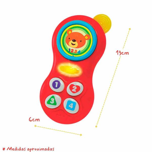 Imagem de Brinquedo Primeira Infância Telefone Celular Do Bebê +3 Meses Músicas Som Melodias Luz Luzes Win Fun