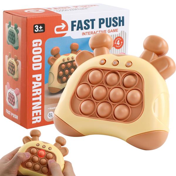 Imagem de Brinquedo Push KOSIMI Quick Push com luzes para crianças de 6 a 12 anos, marrom