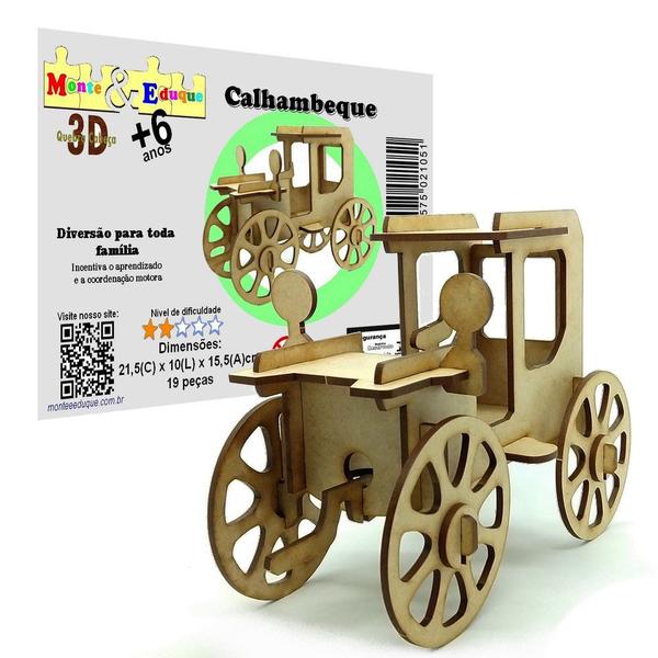 Imagem de Brinquedo Quebra Cabeça 3D Calhambeque