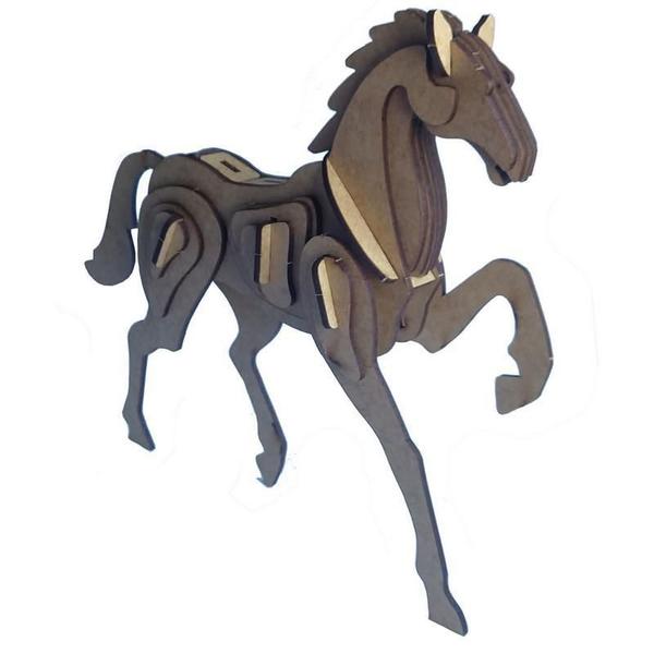 Imagem de Brinquedo Quebra Cabeça 3D Cavalo Mdf