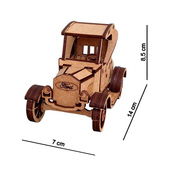 Imagem de Brinquedo Quebra Cabeça 3D Ford T Capota Mdf