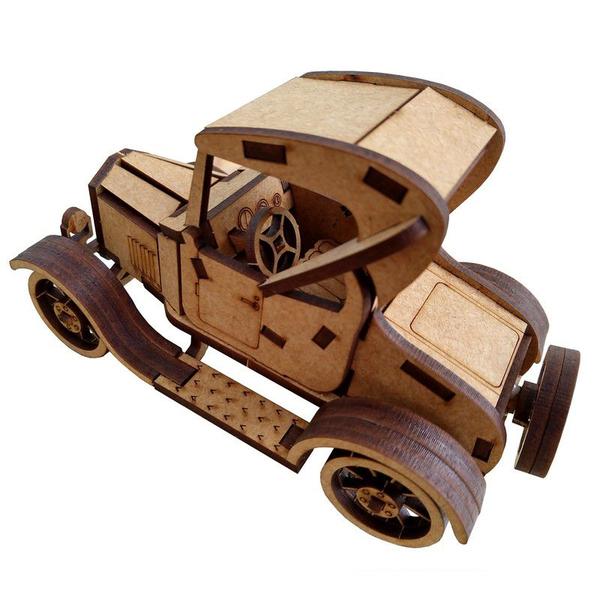 Imagem de Brinquedo Quebra Cabeça 3D Ford T Capota Mdf
