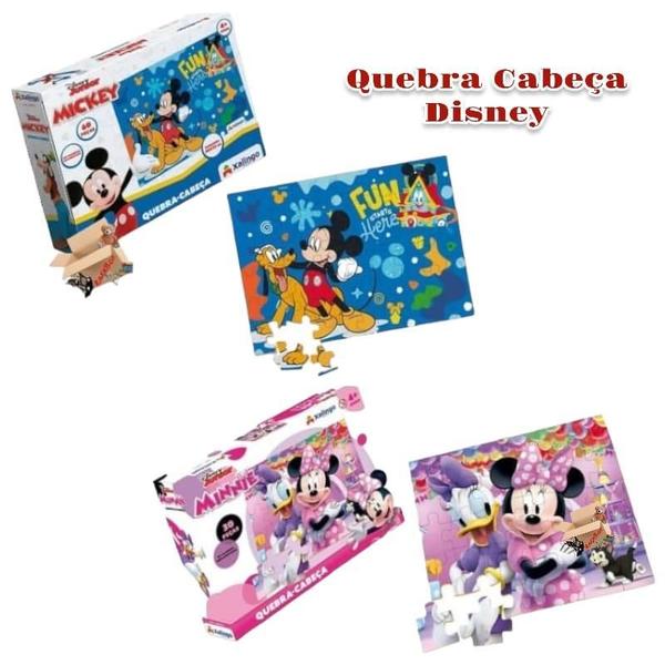 Imagem de Brinquedo Quebra Cabeça Mickey Ou Minnie Disney - Xalingo