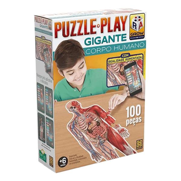 Imagem de Brinquedo Quebra-Cabeça Puzzle Play Gigante Corpo Humano Grow - 03636