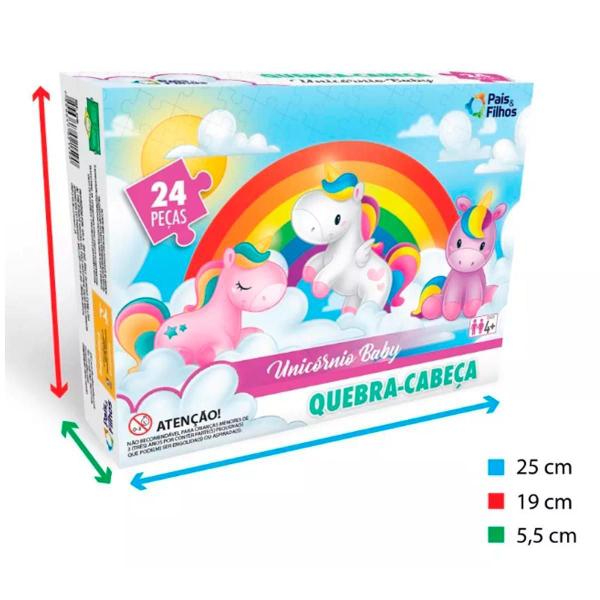 Imagem de Brinquedo Quebra-Cabeças Unicórnio Baby 24 Peças