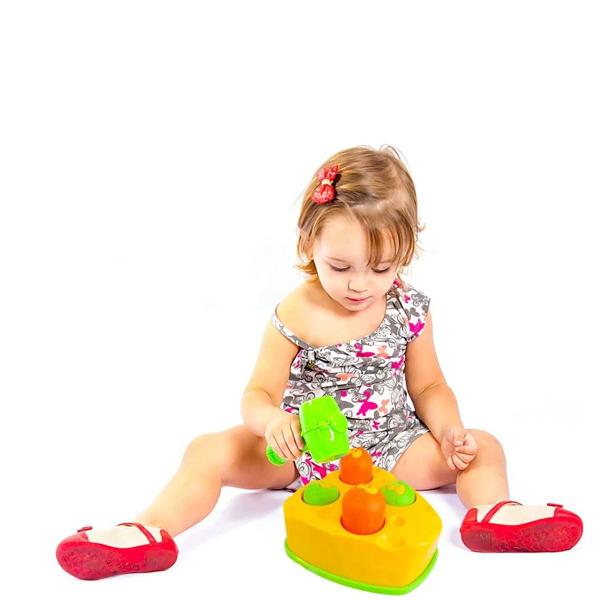 Imagem de Brinquedo Rata Tuff Infantil Super Divertido Educativo Coordenação Criança Bate Martelinho