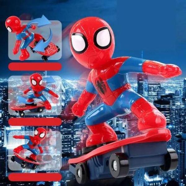 Imagem de Brinquedo Robo Emite Som E Luz Skate Mod:Homem Aranha