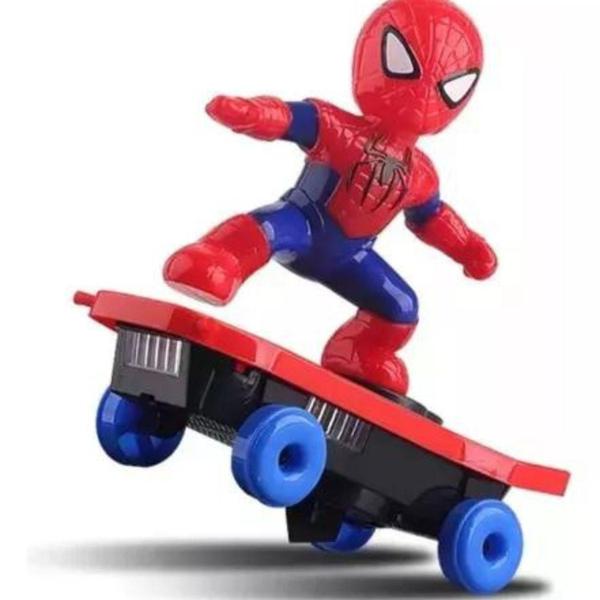 Imagem de Brinquedo Robo Emite Som E Luz Skate Mod:Homem Aranha