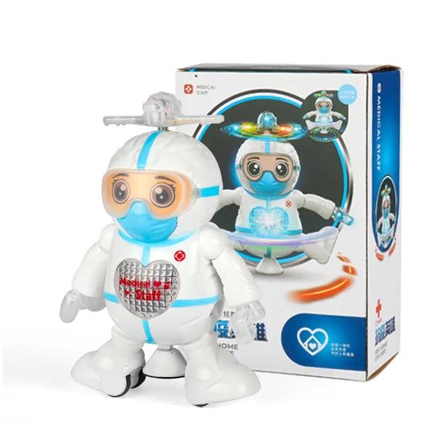 Imagem de Brinquedo Robô Medical Staff Com Luzes Coloridas Som E Gira 360 Graus.