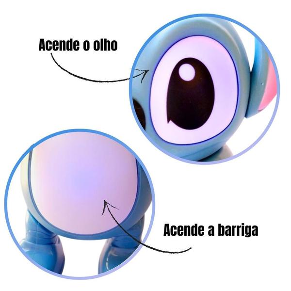 Brinquedo Robô Musical dançarino Lovely Stitch com som e luz - Importado Imagem de Brinquedo Robô Musical dançarino Lovely Stitch com som e luz