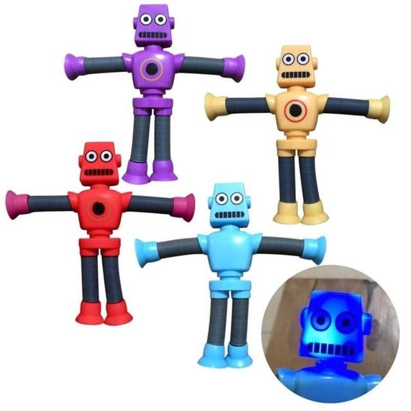 Imagem de Brinquedo Robô Pop it Tubos com ventosa e luz