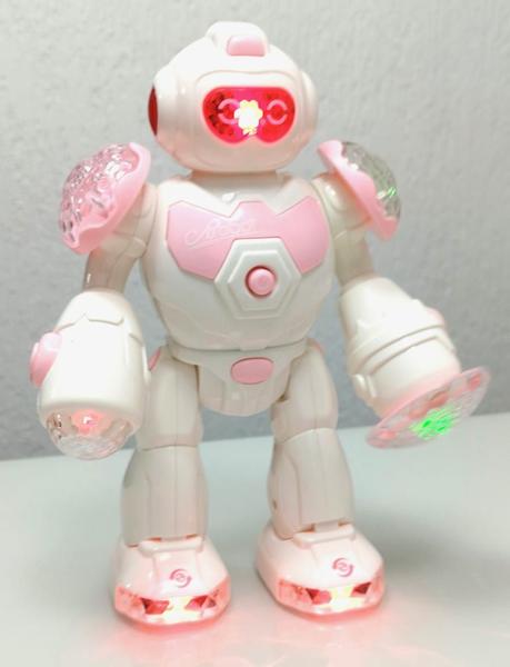 Imagem de Brinquedo Robô Rosa Estelar Interativo Com Luzes E Sons