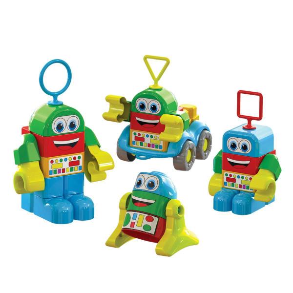 Imagem de Brinquedo Robôs Para Montar Com 45 Peças Maral M-Bricks Robots Colorido