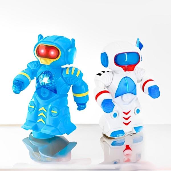 Imagem de Brinquedo Robozinho Bate e Volta c/ Luz Som Infantil Robô Futurista Interativo A Pilhas p/ Bebe Dia das Crianças Aniversário Menina Menino Festas