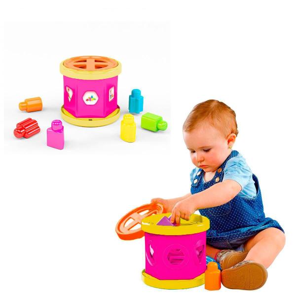 Imagem de Brinquedo Roda Educativa Viva Brincar Rosa Mk447 - Dismat