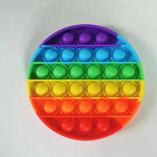 Imagem de Brinquedo Sensorial Arco-Íris de Bolhas - Fidget Antiestresse para Alívio da Ansiedade e Autismo