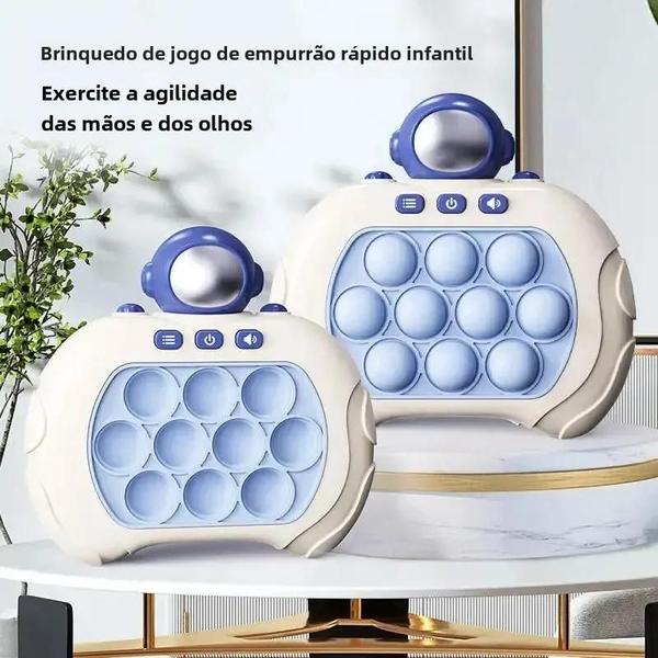 Imagem de Brinquedo Sensorial Astronauta Bolha Pop para Crianças - Iluminação LED e Jogo de Bater a Toupeira