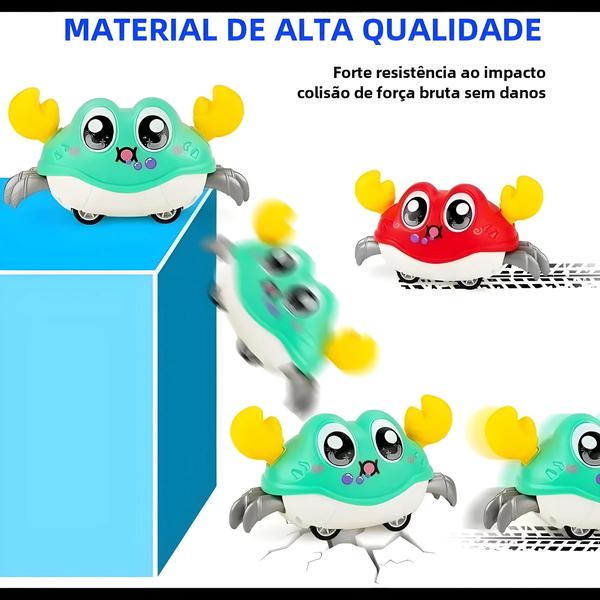 Imagem de Brinquedo Sensorial Caranguejo para Bebês - Desenvolvimento Infantil com Dupla Força