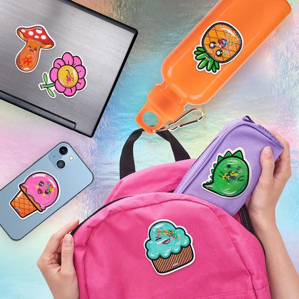 Brinquedo sensorial Ceaco JelliPods Yummy Fruits com 3 adesivos reutilizáveis Imagem de Brinquedo sensorial Ceaco JelliPods Yummy Fruits com 3 adesivos reutilizáveis