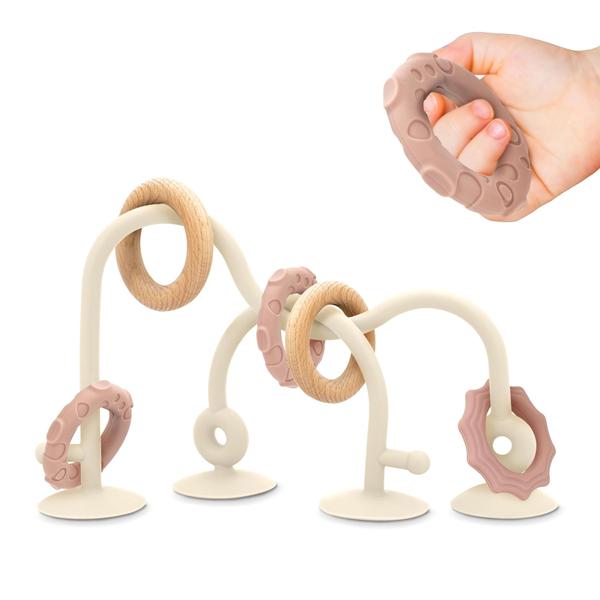 Imagem de Brinquedo sensorial com ventosa Ascnduup Ivory Whisper Baby