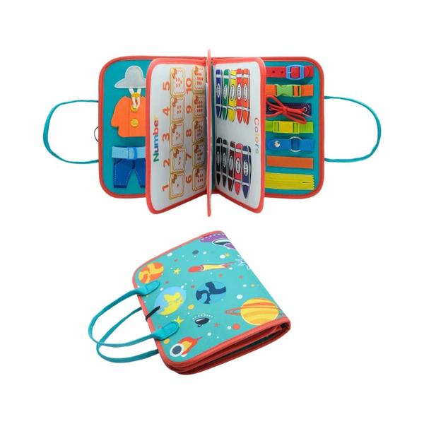 Brinquedo Sensorial Educacional Montessori - Tabuleiro de Atividades para Crianças de 1 a 3 Anos Imagem de Brinquedo Sensorial Educacional Montessori - Tabuleiro de Atividades para Crianças de 1 a 3 Anos