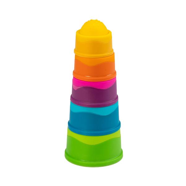 Imagem de Brinquedo sensorial Fat Brain Toys Dimpl Stack Popping para crianças