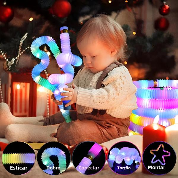 Imagem de Brinquedo Sensorial LED FlashTube - Alívio do Estresse para Crianças e Adultos (Autismo)