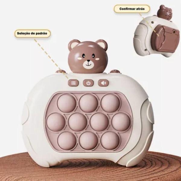 Brinquedo Sensorial Pop It Mini Gamer - Fidget Toy Urso - Speed Pass Imagem de Brinquedo Sensorial Pop It Mini Gamer - Fidget Toy Urso