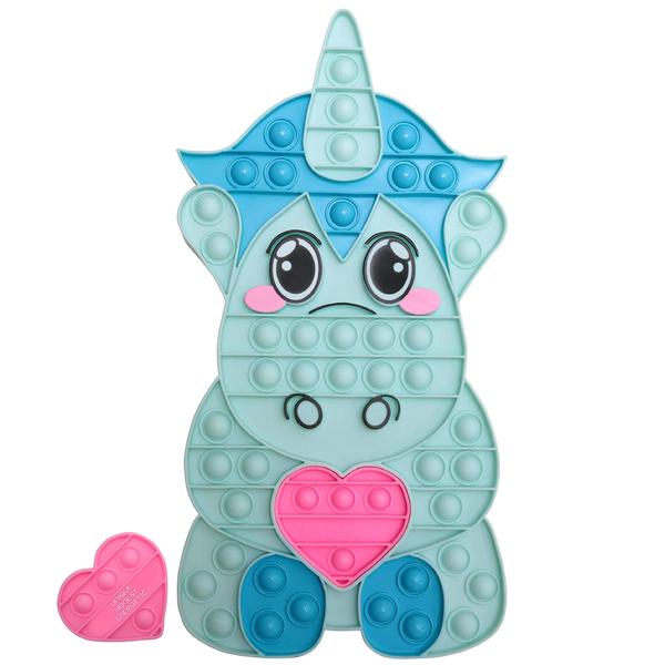 Imagem de Brinquedo sensorial Push Pop Bubble Fidget colecionável Swop Its Nix Character para alívio da ansiedade e do estresse com coração que brilha no escuro, brinquedo sensorial de estourar bolhas de qualidade alimentar para autismo e TDAH  presentes inovadores