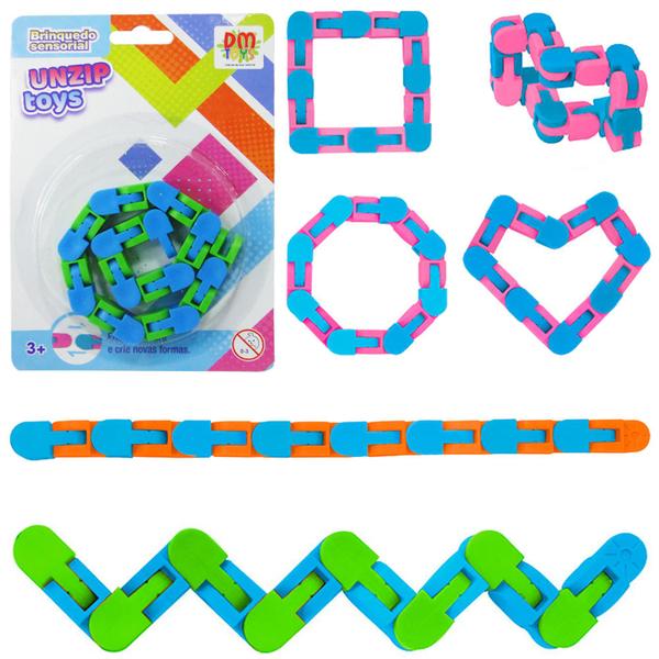 Imagem de Brinquedo Sensorial Unzip Tpys Monta E Desmonta Crie Formas Colors