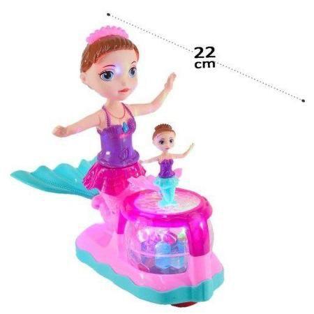 Imagem de Brinquedo Sereia Mãe e Filha Com Skate Bate e Volta Com Som e Luzes Envio Imediato !!