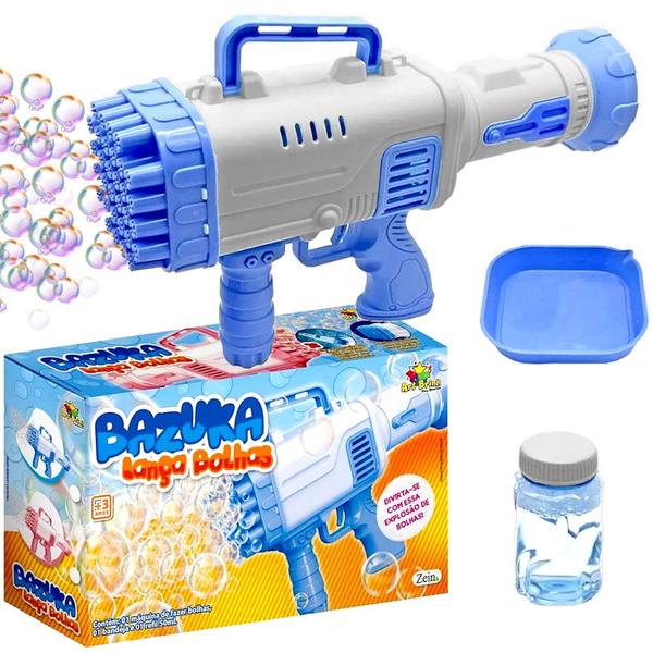 Imagem de Brinquedo Solta Bolinhas de Sabão Automático para Meninos Azul