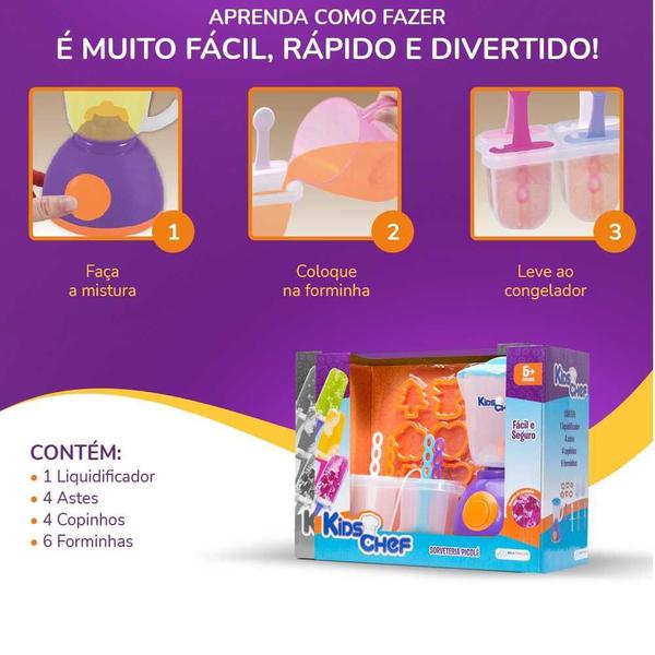 Imagem de Brinquedo Sorveteria Picolé Kids Chef Multikids BR110