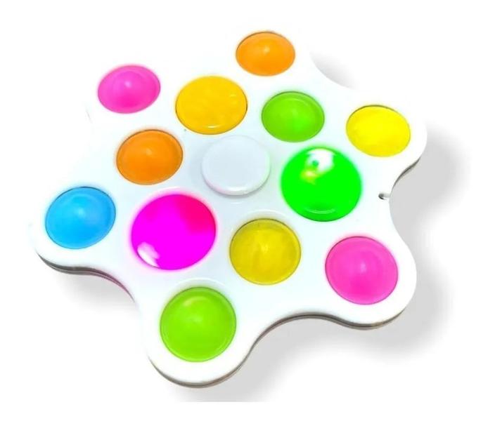 Imagem de Brinquedo Spinner Com Led Anti Stress Pop Fidget Toy Bolha