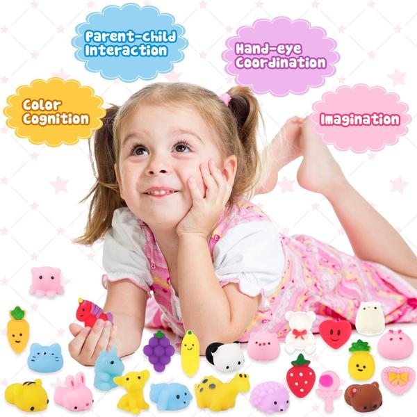 Brinquedo Squishy FUNNYB&G Mochi Squishies 24 unidades para crianças e adultos Imagem de Brinquedo Squishy FUNNYB&G Mochi Squishies 24 unidades para crianças e adultos