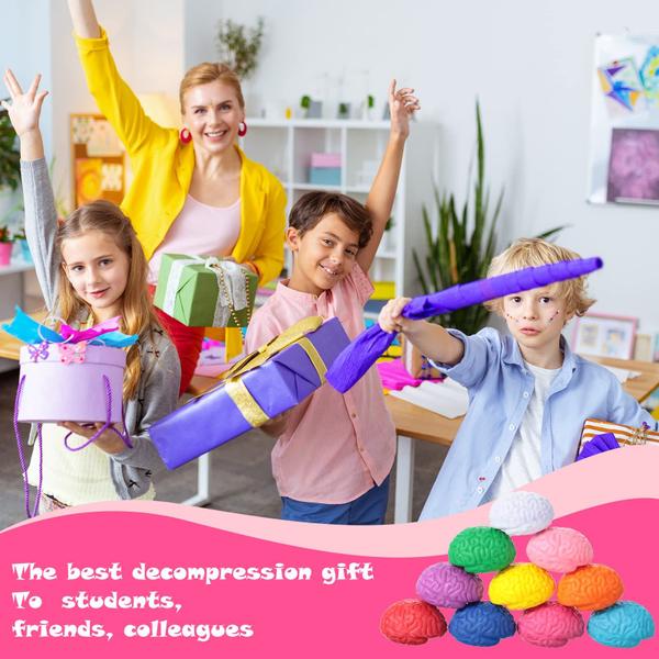 Imagem de Brinquedo Stress Ball Skylety Brain, 100 peças de PU para adolescentes e adultos