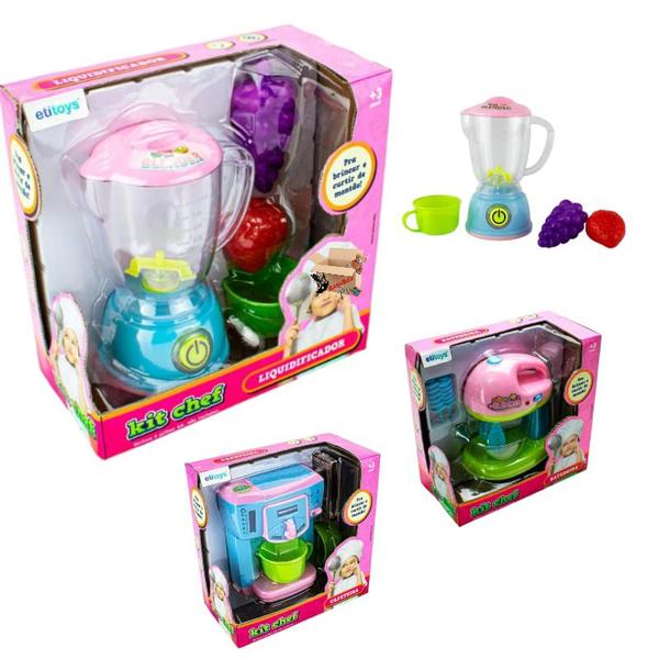 Imagem de Brinquedo Super Batedeira, Liquidificador Ou Cafeteira Infantil Com Movimento E Luz Tamanho G - Etitoys