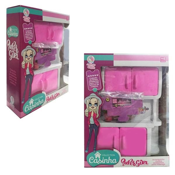 Imagem de Brinquedo Super Girl Casinha Armarinho Rosa - Lua