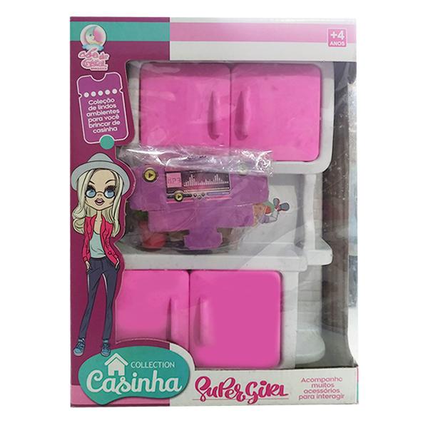 Imagem de Brinquedo Super Girl Casinha Armarinho Rosa  - Lua