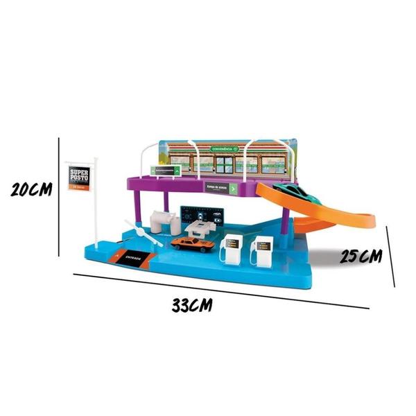 Imagem de Brinquedo Super Posto De Gasolina Lava Rápido Troca De Óleo 0320 Nig Brinquedos