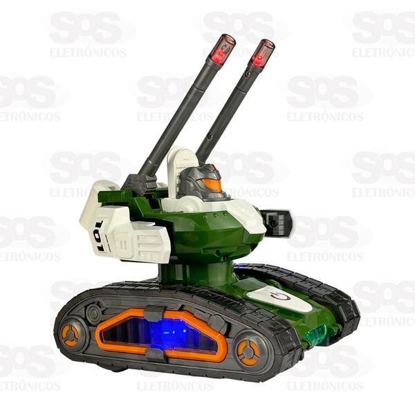 Imagem de Brinquedo Super Tanque De Guerra Transformes Robô Com Luzes e Sons