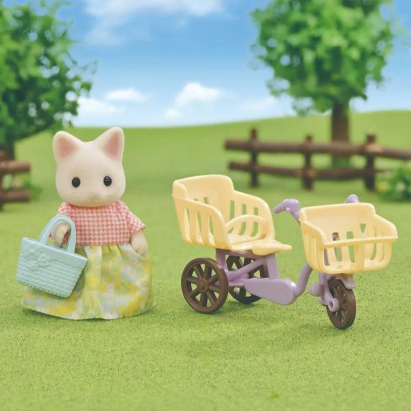 Imagem de Brinquedo Sylvanian Families Conjunto Passeio de Bicicleta Mamãe Gato Primavera Epoch