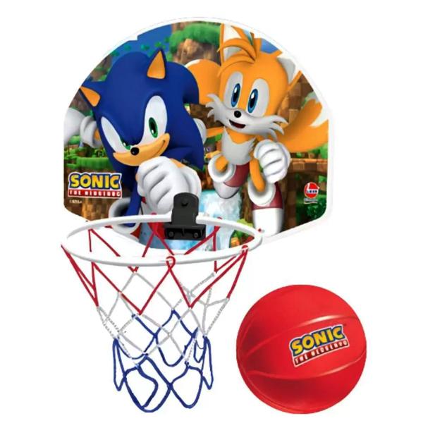 Imagem de Brinquedo Tabela Basquete Infantil Sonic Cesta E Bola Lider