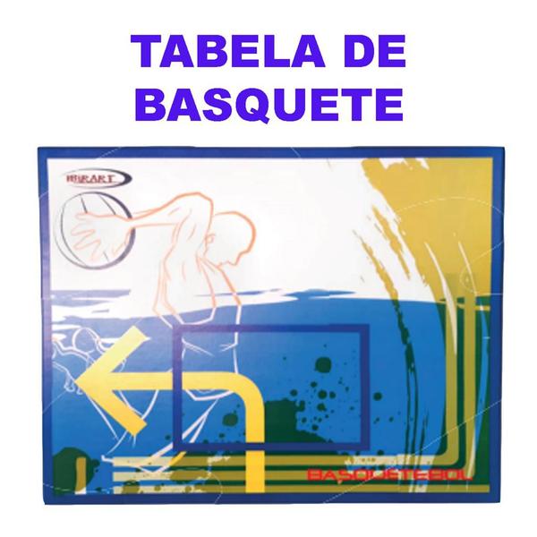 Imagem de Brinquedo Tabela De Basquete MDF 9mm Aro De Aço 33cm Ibirart