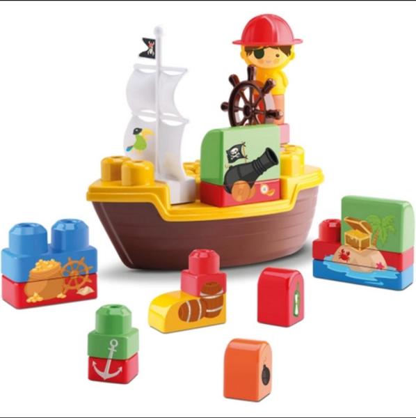 Imagem de Brinquedo Tchuco Blocks Navio Pirata 0247 - Samba Toys