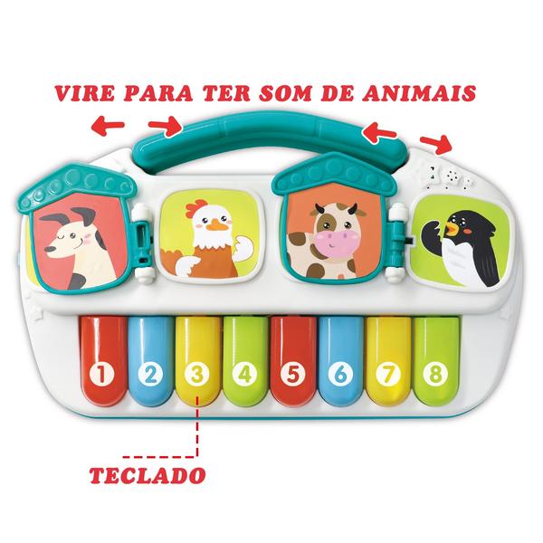 Imagem de Brinquedo Tecladinho Musical Animais Interativo Fenix