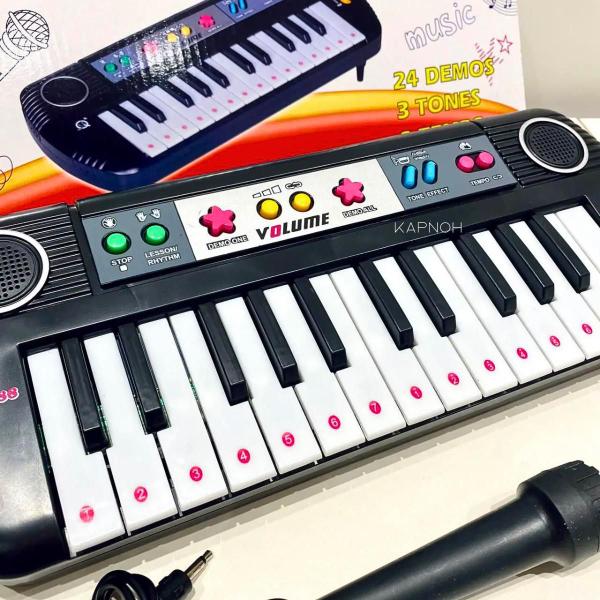 Imagem de Brinquedo Teclado Infantil Karaokê Microfone Divertido