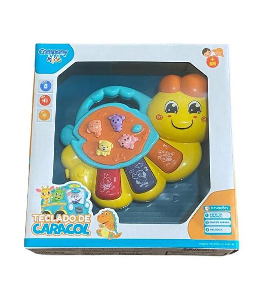 Imagem de Brinquedo Teclado Musical Caracol Infantil Com Luz Sortido