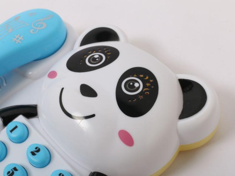 Brinquedo telefone de panda com som e luz- azul - TOYS Imagem de Brinquedo telefone de panda com som e luz- azul